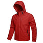 Mens Outdoor Waterproof Jacket Windproof Hoodie Coats Lightweight Cycling and Hiking Raincoat Work Jacket Man Climbing Outerwear
