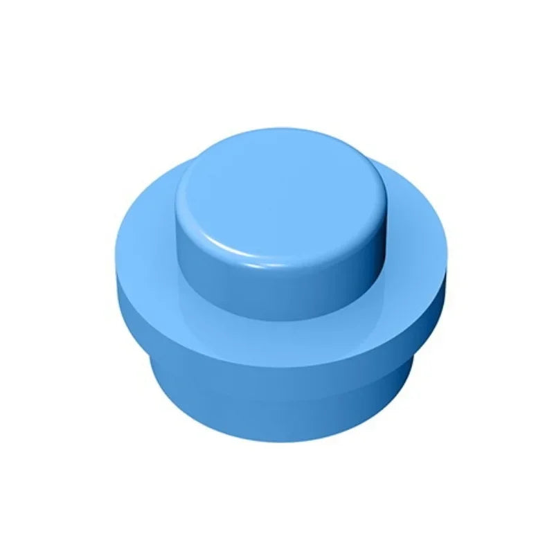 100PCS PLATE 1X1 ROUND Compatible With 4073 Round & Angles MOC Self-Locking Bricks Building Blocks Toys Accessories