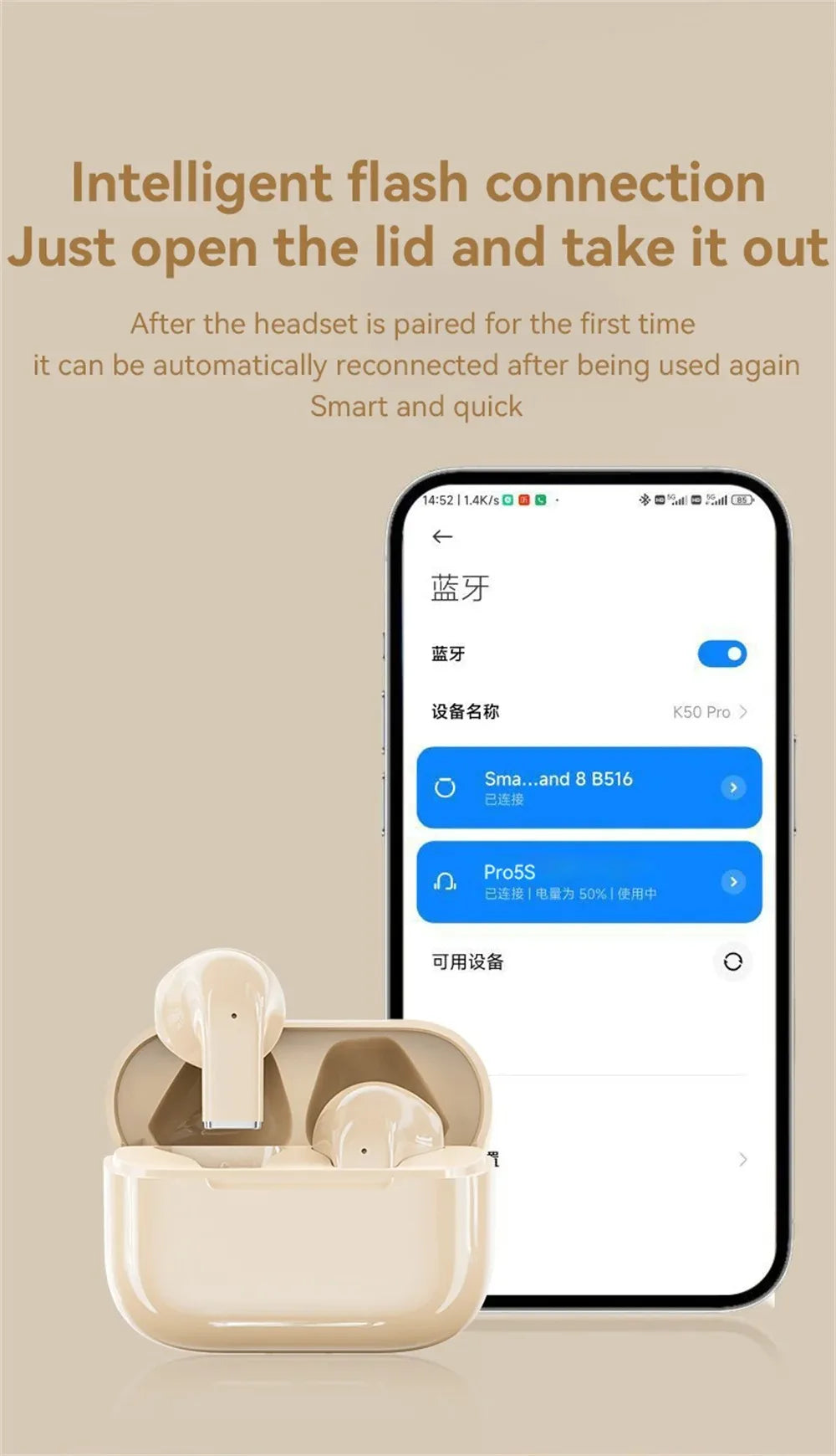 New Arrival True Wireless TWS In Ear Headphones Dynamic Sound Noise Cancelling Bluetooth Earbuds Long Battery Life Sports
