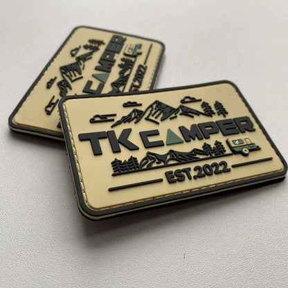 Custom Brand Logo 3D Stereoscopic PVC Rubber Patches Hook and Loop Sew On Tactical Morale Badges Personalized Clothing