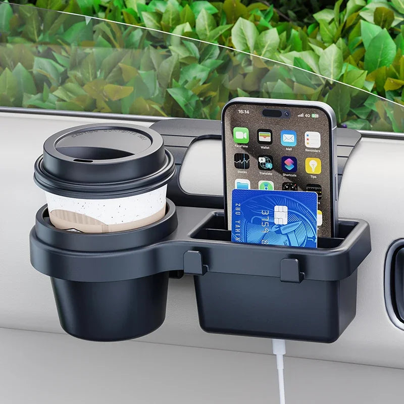 Car Cup Stand Phone Holder Mount Tray Side Door Window Storage Barrel Pocket Hanging Storage Rack with Auto Interior Accessories