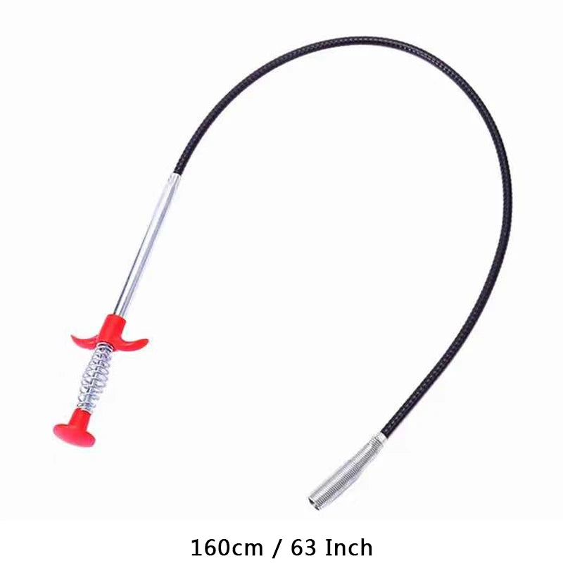 160/60cm Sewer Dredge Pipe Four-claw Hook Sewer Dredging Anti-blocking Tool Telescopic Flexible Claw Reusable Cleaner