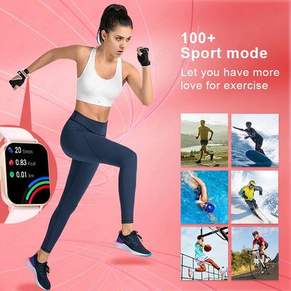 LIGE Women Smart Watch I68 Waterproof Bluetooth Call Watch for Women Smartwatch Ladies Sport Fitness Tracker Watches Men Watch