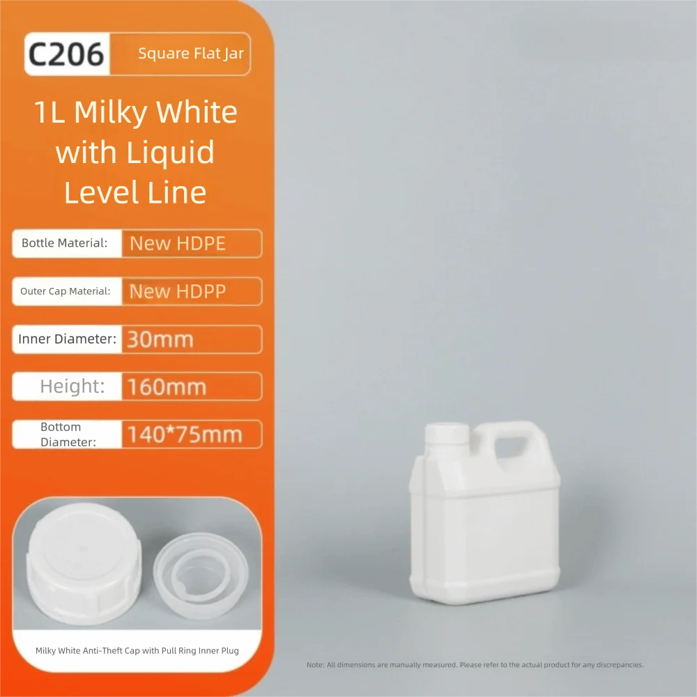 1/2/3/4/5/6/10L Plastic Airtight Bottle with Lid Food Grade HDPE Bucket Sealed Large-Capacity Oil Jerrican Gel Shampoo