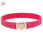 2022 Children Stretch Belts Girls Multicolor Adjustable Elastic Waist Belts with Heart Shape Buckle Waistband Accessories