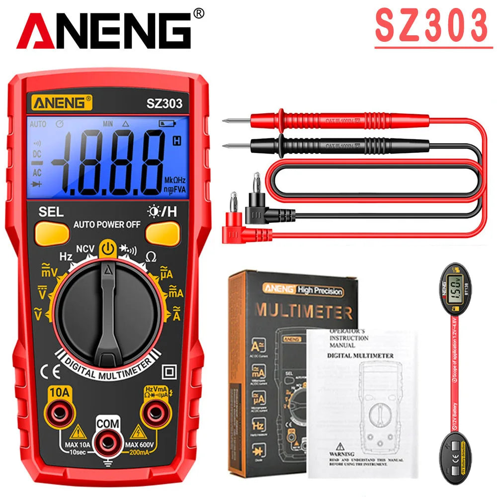 ANENG Digital Multimeter Professional Tester SZ303 AC/DC Voltage Resistance High Precision Professional Electrical Detection Too