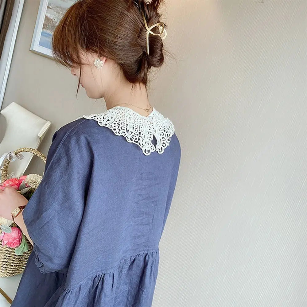 New Fashion Mini Cape Shawl Wrap Decoration Neck Ruff Detachable Lapel Half Shirt Lace Fabric Neckline Fake Collar
