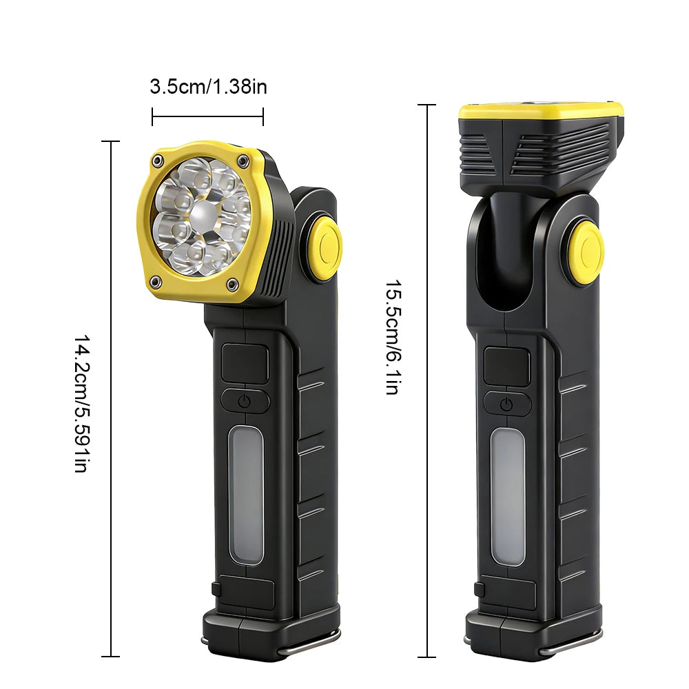 Led Work Light Rechargeable Waterproof Flashlights Portable HeadLight Magnetic Light Hook Clip Head Flashlight Outdoor Head Lamp