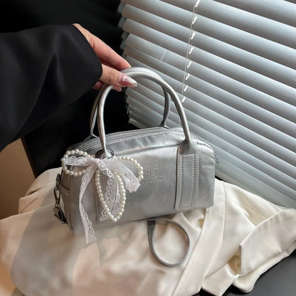 Women's Summer Solid Color Handbag Fashion Versatile Crossbody Bag Casual Ladies Shoulder Bag