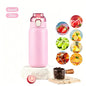 LUSQI 304 Stainless Steel Vacuum Insulated Water Bottle With 7 Flavor Pods 600/800ml Portable Thermos Outdoor Sports Water Cup