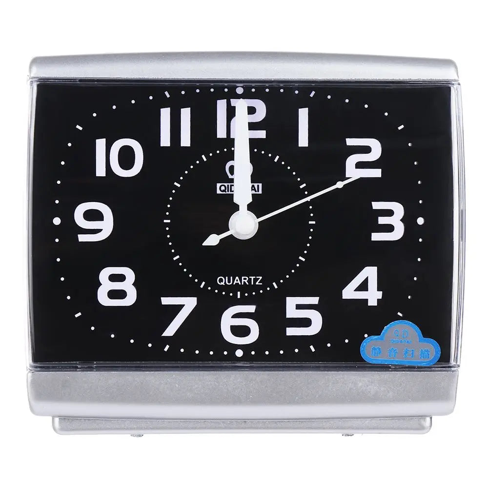 No Tick Number Square Alarm Clock Simple Quiet Quartz Clock Office Bedrooms Bedside Table Home Decor High Quality