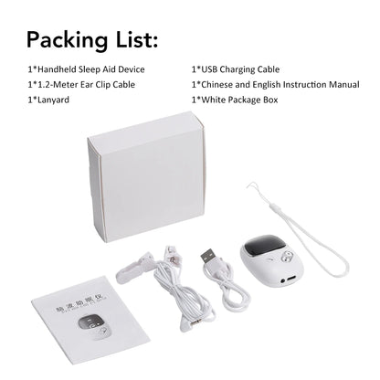 Handheld CES Sleep Aid Device for Insomnia Palm Pulse Massager Stress Relief Device Ear Clip Anxiety Pulse Pressure Relief