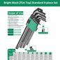 9Pcs Hex Wrench Set L Type Allen Key Set 1.5-10MM Hexagon Flat Ball Torx Star Head Spanner Screwdriver Set Household Hand Tools
