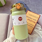 2025 1L Thermo Bottle Stainless Steel Large Capacity Thermo Cup Straw Hand Pot
