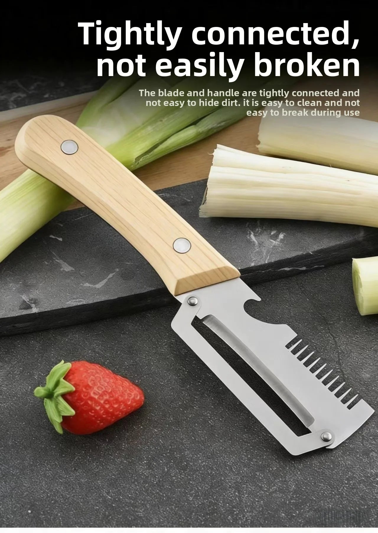 Stainless Steel 3 in 1 Vegetable Peeler Fruit Slicer Shredder Multifunction Kitchen Tool for Peeling Cutting Shredding