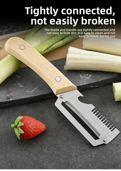 Stainless Steel 3 in 1 Vegetable Peeler Fruit Slicer Shredder Multifunction Kitchen Tool for Peeling Cutting Shredding