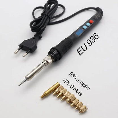90W LED 936 Soldering iron adjust temperature With M2 M2.5 M3 M4 M5 M6 M8 Hot Melt Nuts Embedding tool For 3D Printer Parts