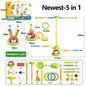 Musical Jump Sports Toys Multifunction Toss Ring Game Toy and Shooting Launcher for Kids Fitness Training Home Outdoor Game