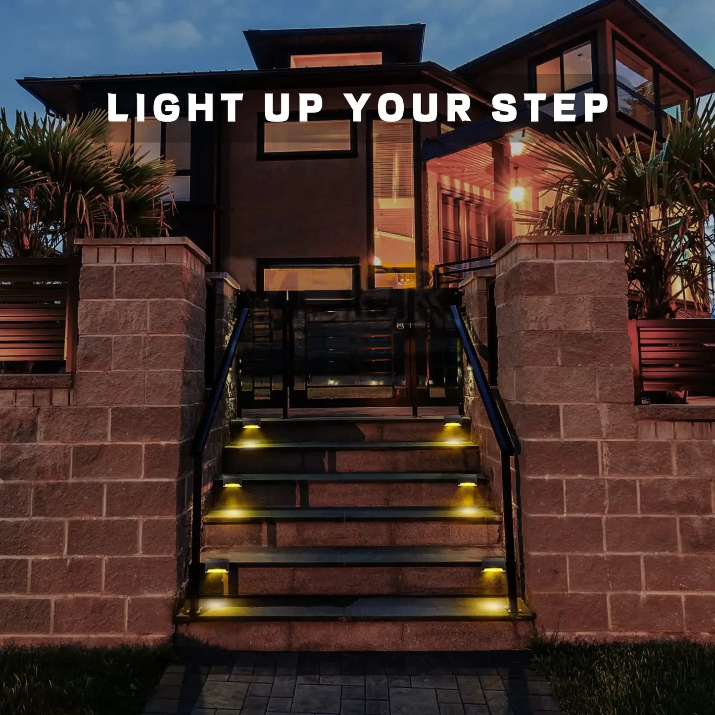 1~20PCs Solar Deck Lights Outdoor Waterproof LED Fence Lights Garden Step Lamp for Patio Stairs Railing Pathway Fences