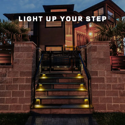 1~20PCs Solar Deck Lights Outdoor Waterproof LED Fence Lights Garden Step Lamp for Patio Stairs Railing Pathway Fences