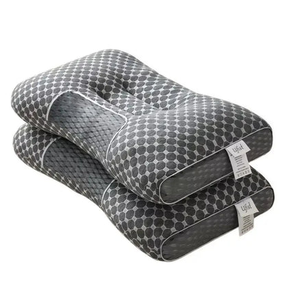 2Pcs Ergonomic Massage Neck Pillows Adjustable Orthopedic Contour Support All Season Comfort Sleep Pillow Core