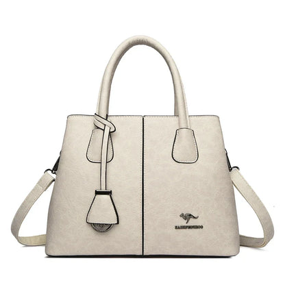 Genuine Brand Women's Soft Leather Handbags Ladies Large Tote Bag Female Square Shoulder Bags Sac Fashion Crossbody Bags Purse