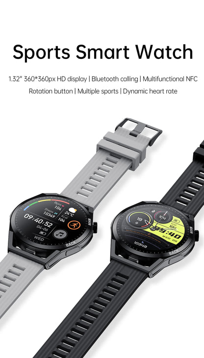 LIGE NFC 2026 New Ultra Military Smart Watch Men 1.32" IPS IP67 Waterproof ECG Smartwatch   For iOS Android Sports Smart Watches
