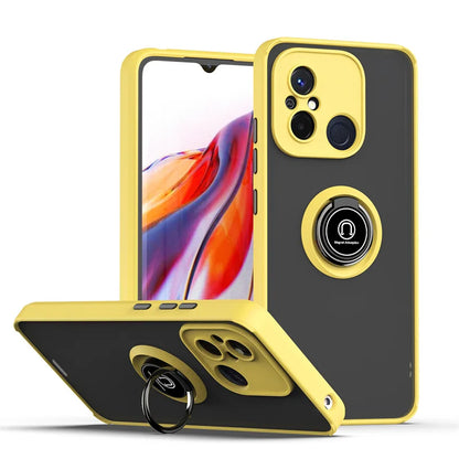 Funda For Xiaomi Redmi 12C 4G Case Armor Magnetic Holder Ring Bracket Case For Redmy 12C 12 C Redmi12C Matte Hard PC Back Cover