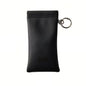 1pc PU Leather Sunglasses Pouch with Keyring Portable Soft Scratch-Resistant Eyeglass Case for Women Men Daily Office & Travel