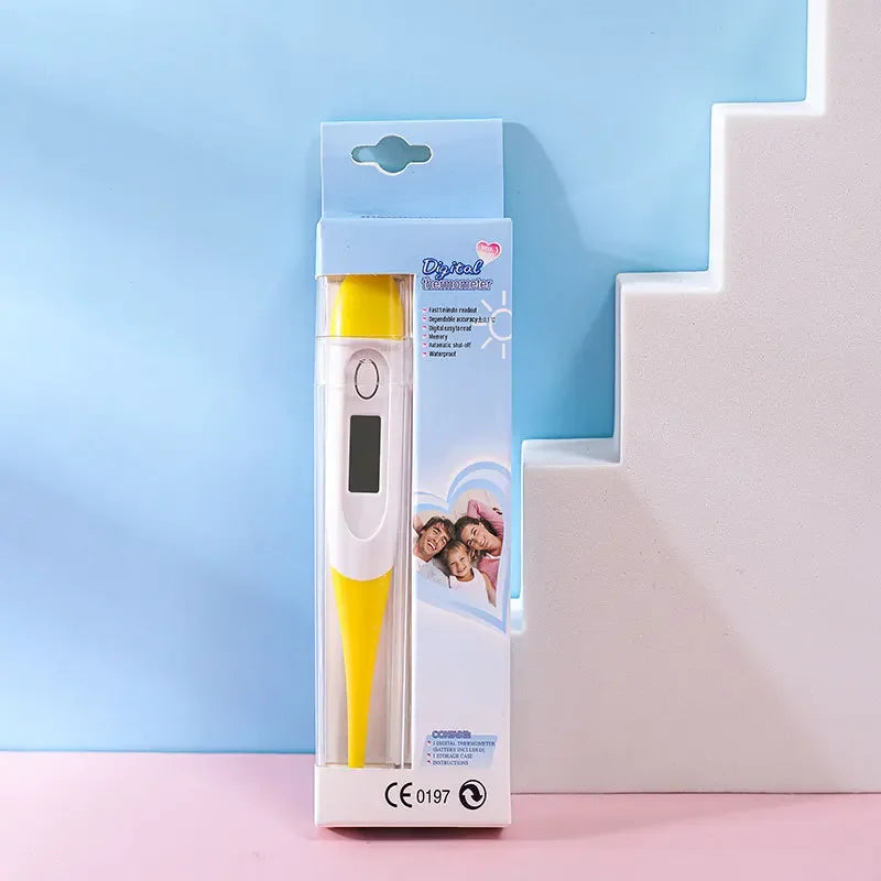 Digital Thermometer with Soft Tip, Oral & Armpit Temperature Test for Baby Adults, Home First Aid Fever Detection Tool