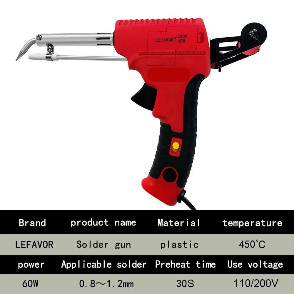 Electric Soldering Iron Gun Hand-held Internal Heating Soldering Iron Automatically Send Tin Gun Soldering Welding Repair Tool