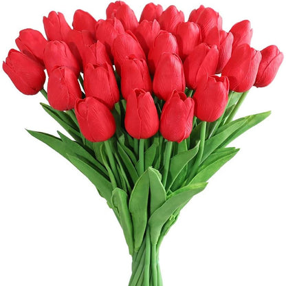 10/30PCS Artificial Flowers Real Touch Tulip Scrapbooking Vase Home Decor Wedding Garden Rose Arch Garland Mother's Day Bouquets