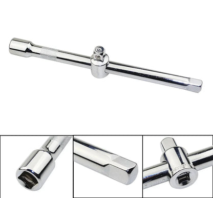 1/4" 3/8" 1/2" Drive Impact Socket Sliding Extension Bar 115-250mm T-handle Socket Breaker Bar for Ratchet Driver & Car Repair
