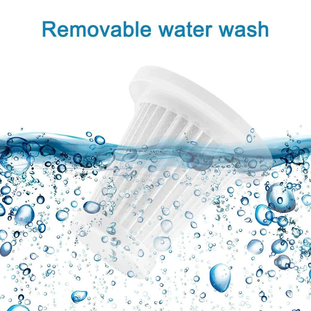 5pcs Car Vacuum Cleaner Filter Wireless Handheld Dust Collector Washable  Air Filter Cartridge Repeatable Applicability Interior