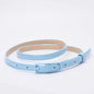 Children Candy Color Belts 1.2cm Super-thin PU Belts Simple Solid Color Lightweight Belts Summer Apparel Accessories