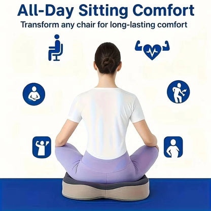 Breathable Memory Foam Cushion: Office/Student/Car, Spine Relief, Worry-Free Sitting, Skin-Friendly & Easy Clean