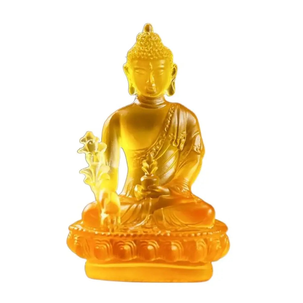 Medicine Buddha Statues Ornament Resin Feng Shui Lucky Shakya Muni Buddha Sculpture Home Office Garden Decoration