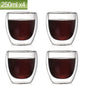 80ML Double Wall Glass Cup 1/12PCS Transparent Handmade Heat Resistant Tea Drink Whisky Wine Set Espresso Coffee Milk Mugs Gift