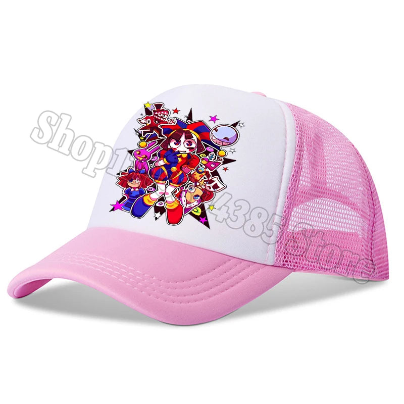 The Amazing Digital Circus Baseball Cap Kids Adult Outdoor Sports Sun Hat Summer Breathable Mesh Sunbonnet Kawaii Headgear Gift