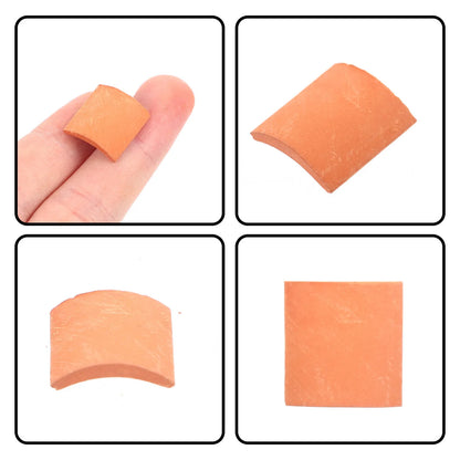 70pcs Mini Roof Tiles Miniature Simulated Roof Tiles Models Pottery Clay Roof Tiles DIY Miniature House Props 1.7x1.6cm