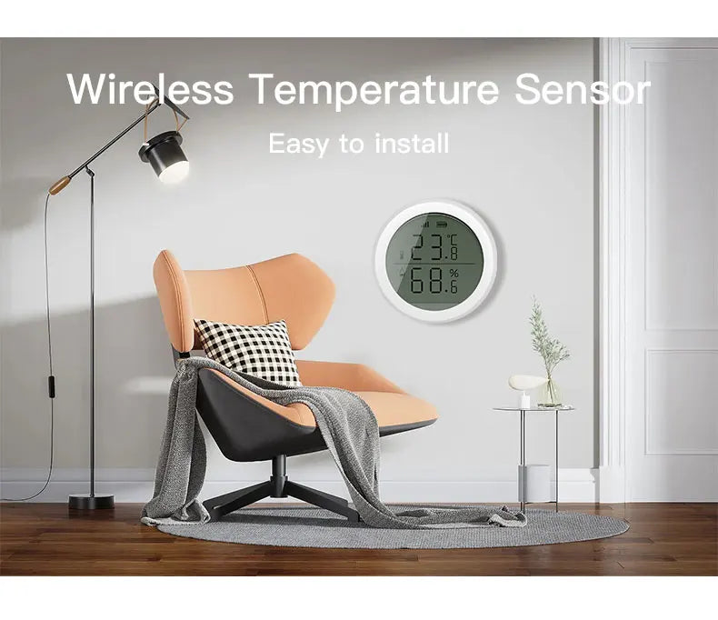 Temperature and Humidity Sensor With LCD for ZigBee Smart life APP Google Alexa Voice Control Support Multi-mode Gateway Option