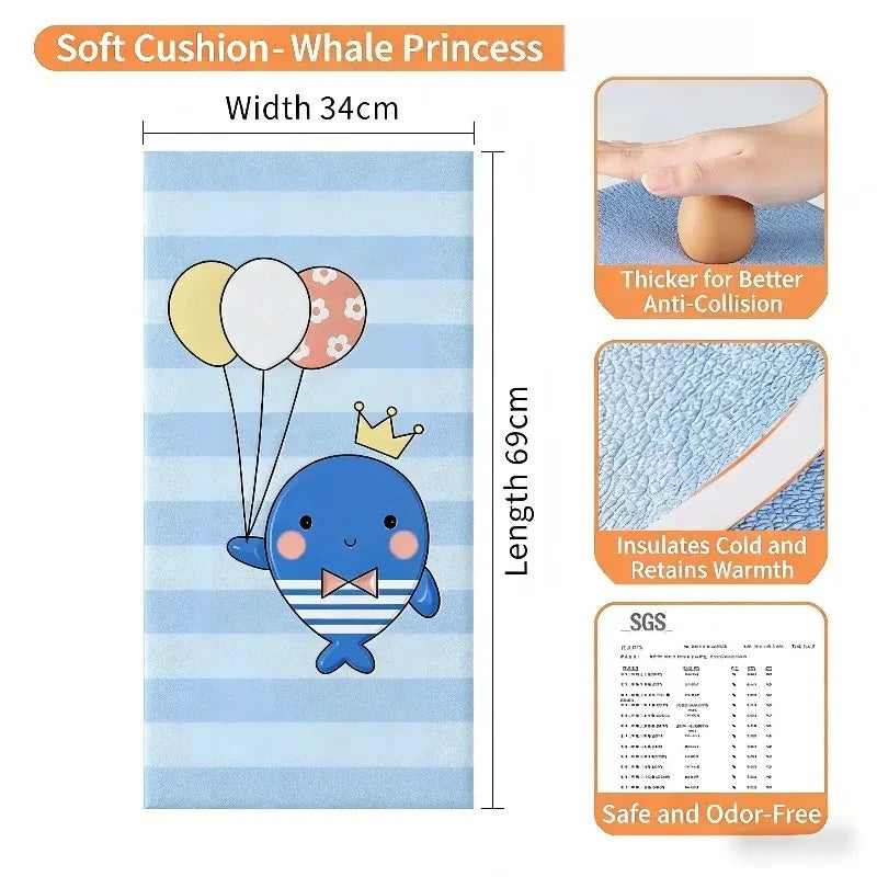 Self-Adhesive Anti-Collision Wall Padding for Kids, Tatami Style Bedside Headboard Cushion, Soft Wall Protector for Bedroom