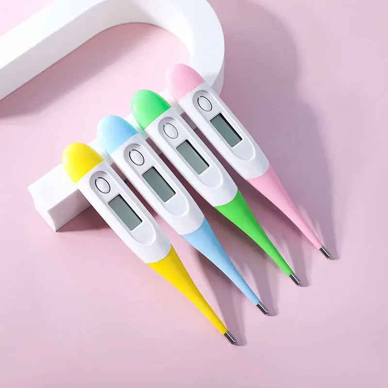 Digital Thermometer with Soft Tip, Oral & Armpit Temperature Test for Baby Adults, Home First Aid Fever Detection Tool