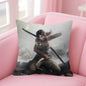 Lara Croft Tomb Raider game Double-sided Printed pillow cover Short plush Suitable living room bedrooms sofa throw cushion cover
