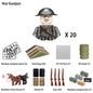 WWII Infantry Military Soldier War National Army Mini Gun armament Models Building Blocks Building Blocks Toys for Kids
