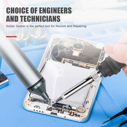JCD New Aluminum Powerful Desoldering Pump Suction Tin Gun Soldering Sucker Pen Removal Vacuum Solder Iron Welding Repair Tool