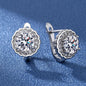 925 Sterling Silver Earrings Jewelry High Quality Retro Simple Pattern Purple White Zircon Earrings Hot Sale
