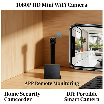 Upgraded Version 4K HD Mini WiFi Camera Supports Remote Viewing Motion Detection Home Nanny Style DIY Camera Supports SD Card