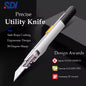 SDI 9mm Anti-Shaking Utility Knife 30-Degree Angle Sharp Black Steel Blades Box Cutter Auto Lock Professional Craft DIY Opener