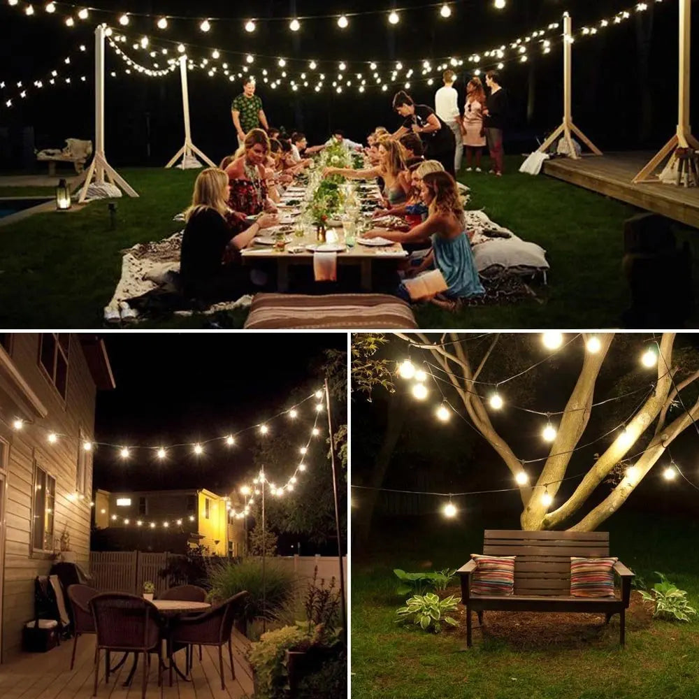 LED Solar Light String Outdoor Waterproof Christmas Decoration 200led Crystal Ball Camping Fairy Garland Garden Party Lamp